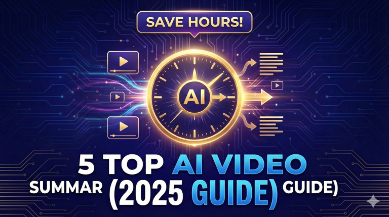 5 Top AI Video Summarizers to Save Students and Professionals Hours of Watching (2025 Guide)